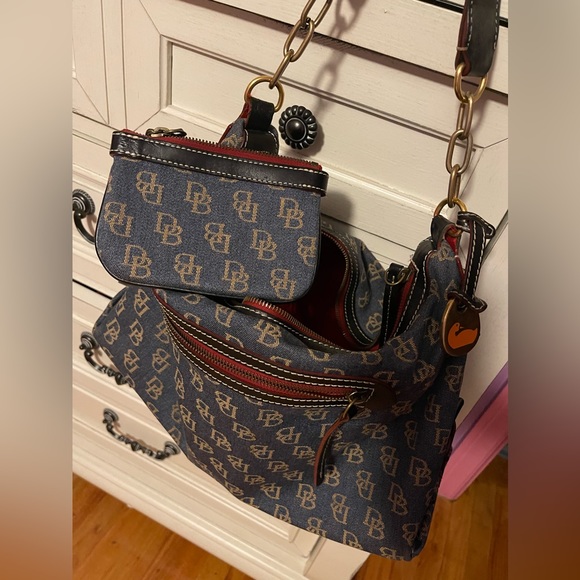 Dooney & Bourke Denim Shoulder Bag and Wallet - Picture 3 of 4